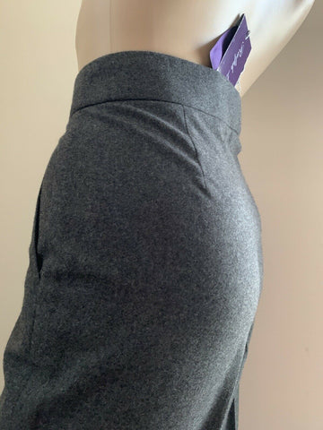 New $1250 Ralph Lauren Collection Purple Label Women's Pants Gray 10 US