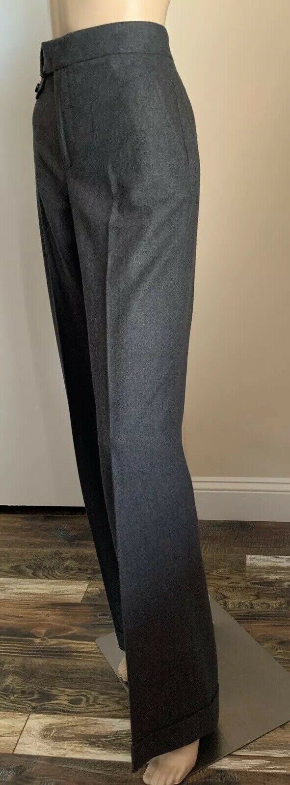 New $1250 Ralph Lauren Collection Purple Label Women's Pants Gray 10 US