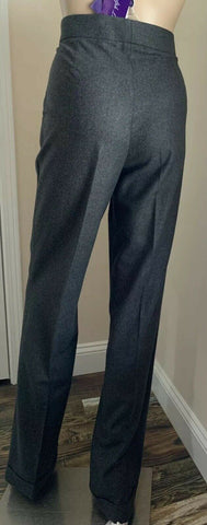 New $1250 Ralph Lauren Collection Purple Label Women's Pants Gray 10 US