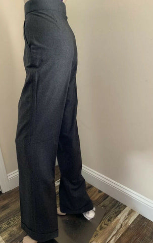 New $1250 Ralph Lauren Collection Purple Label Women's Pants Gray 10 US