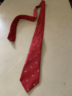 New $225 Isaia Silk Neck Tie Red Made in Italy