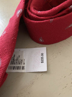 New $225 Isaia Silk Neck Tie Red Made in Italy