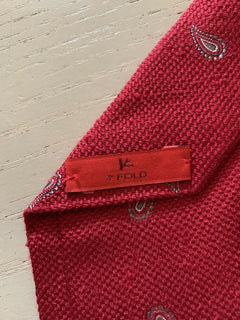 New $225 Isaia Silk Neck Tie Red Made in Italy
