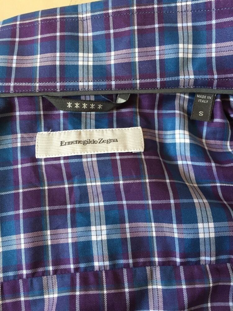 NWT $695 Ermenegildo  Zegna  Dress Shirt Multi-Color Small Made in Italy