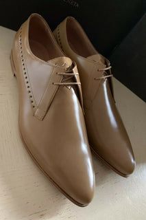NIB $860 Bottega Veneta Mens Leather Shoes Color Brown 9 US ( 42 Eu ) Italy