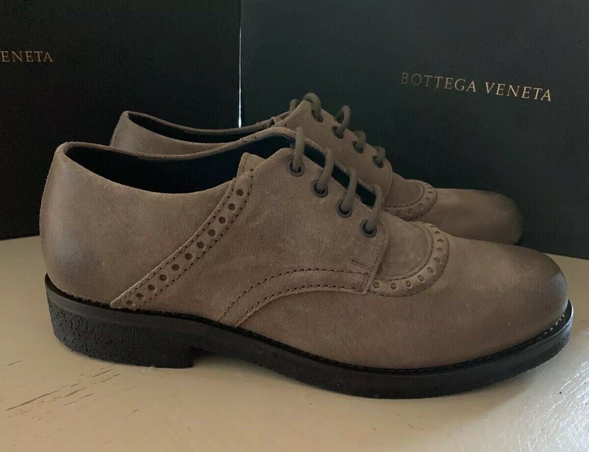 NIB $650 Bottega Veneta Mens Leather Shoes Color Steel/LT Brown 9 US/42 Eu