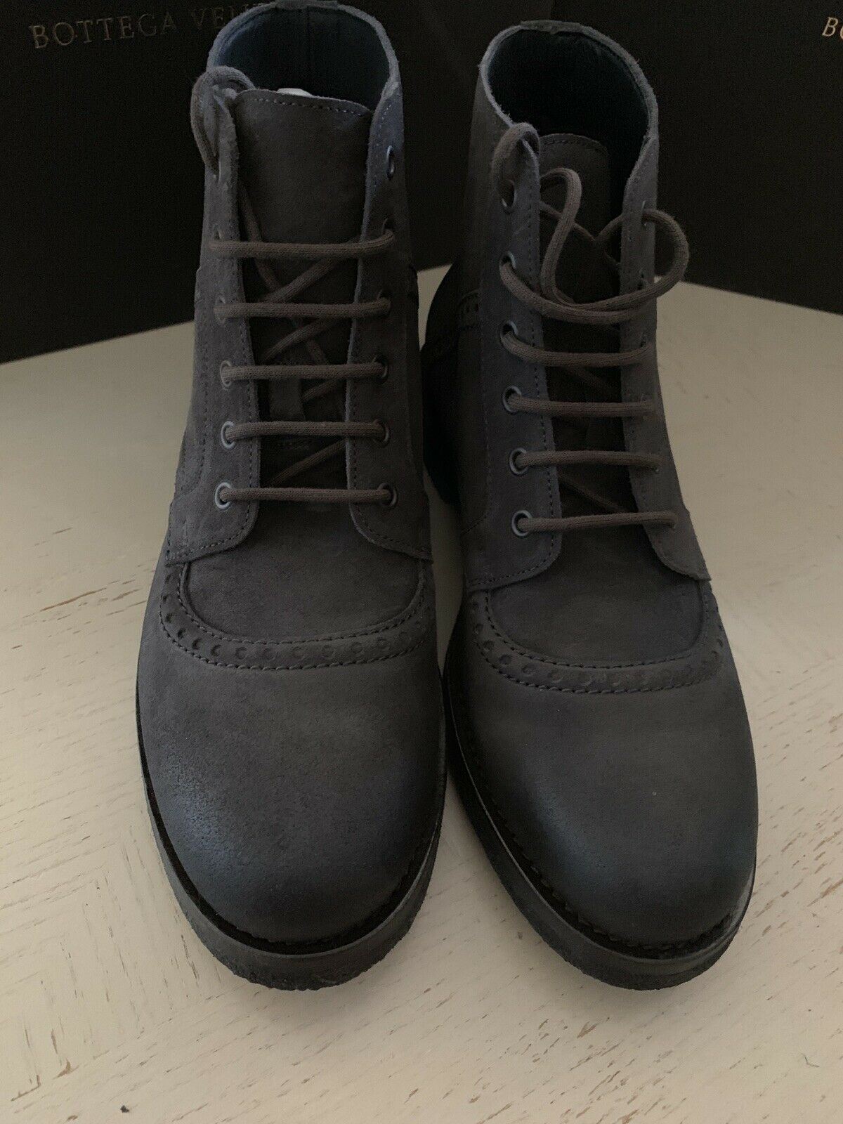 NIB $810 Bottega Veneta Mens Leather Boots Shoes DK Gray 9 US/42 Eu