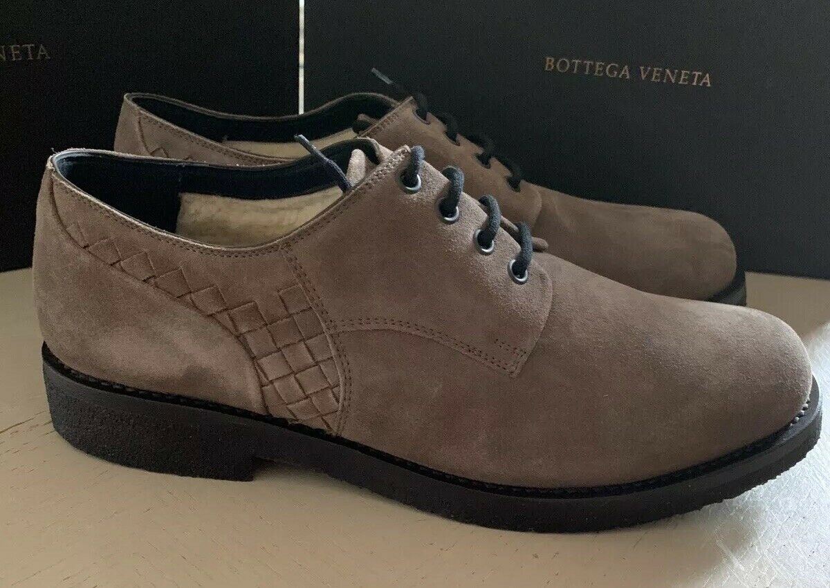 NIB $860 Bottega Veneta Men Suede Shoes Inside Shearli Lined Brown 9 US/42 Eu