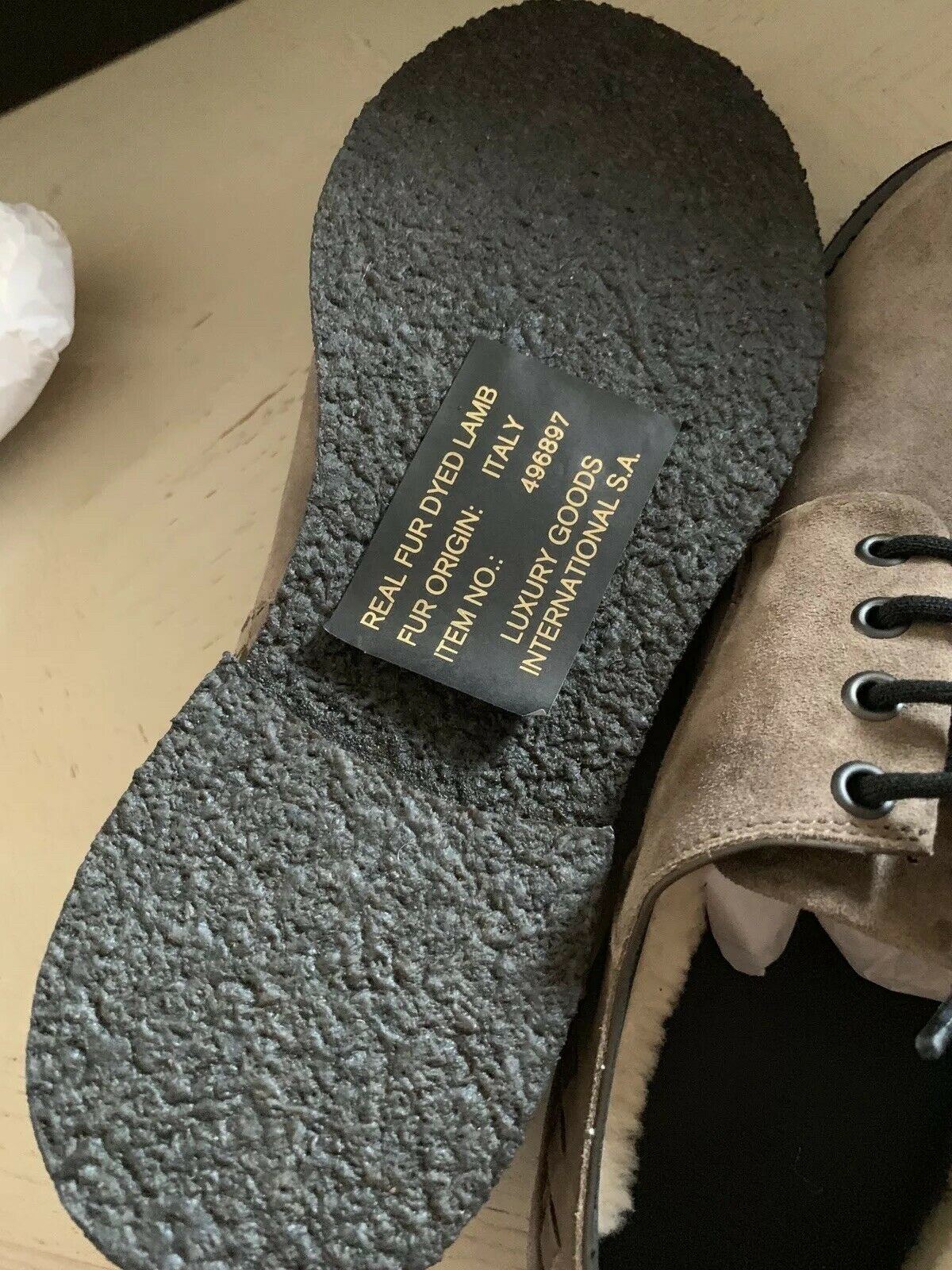 NIB $860 Bottega Veneta Men Suede Shoes Inside Shearli Lined Brown 9 US/42 Eu