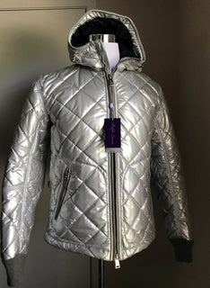 New$1295 Ralph Lauren Purple Label RLX Men Puffer Jacket Coat Silver Size XL