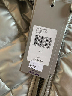 New$1295 Ralph Lauren Purple Label RLX Men Puffer Jacket Coat Silver Size XL