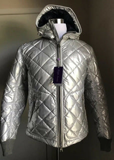 New$1295 Ralph Lauren Purple Label RLX Men Puffer Jacket Coat Silver Size XL
