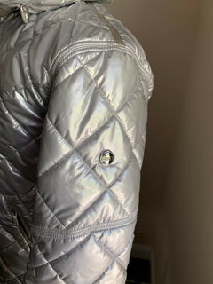 New$1295 Ralph Lauren Purple Label RLX Men Puffer Jacket Coat Silver Size XL