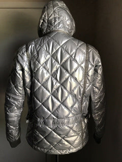 New$1295 Ralph Lauren Purple Label RLX Men Puffer Jacket Coat Silver Size XL