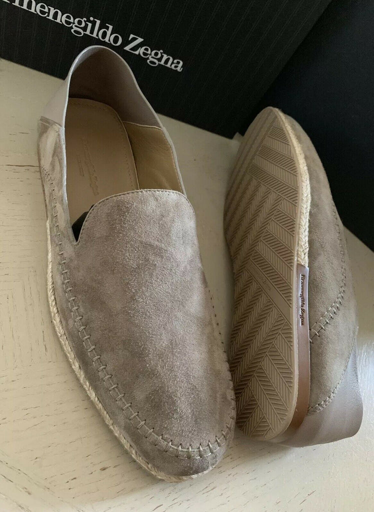 Neue $495 Ermenegildo Zegna Wildleder Espadrilles Schuhe Nude 11 US Italien