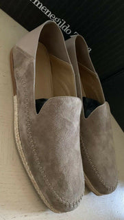 Neue $495 Ermenegildo Zegna Wildleder Espadrilles Schuhe Nude 11 US Italien