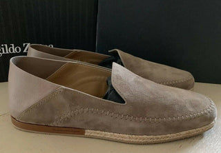 Neue $495 Ermenegildo Zegna Wildleder Espadrilles Schuhe Nude 11 US Italien