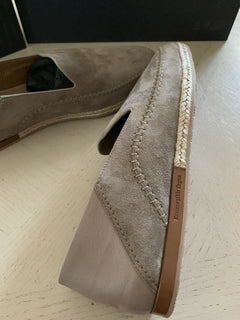 Neue $495 Ermenegildo Zegna Wildleder Espadrilles Schuhe Nude 11 US Italien