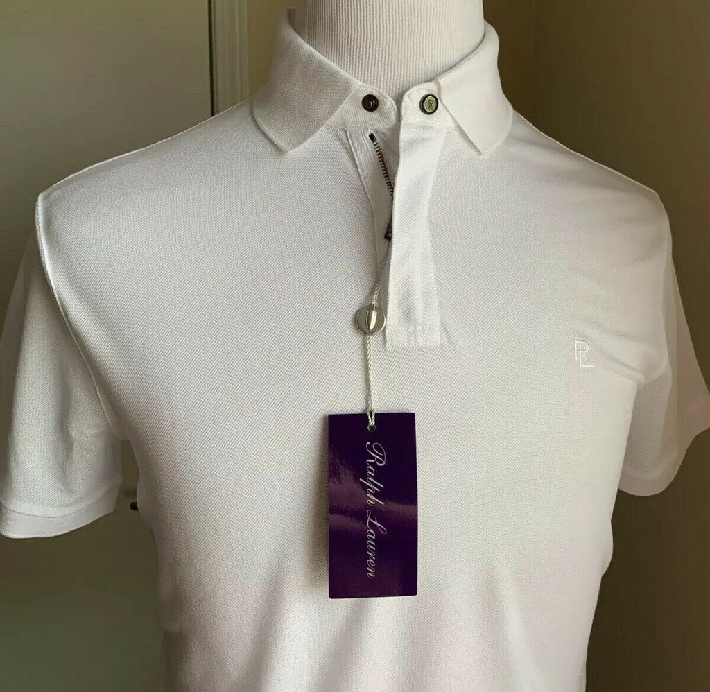 Neu mit Etikett: 375 $ Ralph Lauren Purple Label Herren-Poloshirt Weiß XL Italien