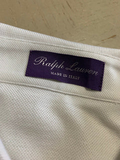 Neu mit Etikett: 375 $ Ralph Lauren Purple Label Herren-Poloshirt Weiß XL Italien