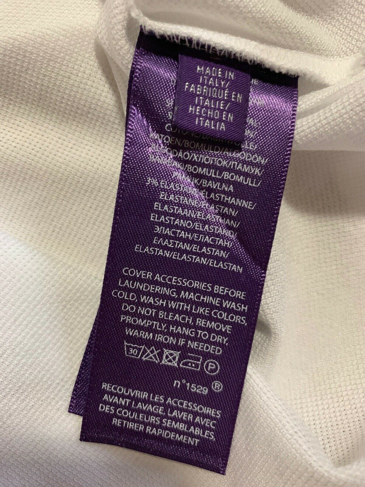 NWT $375 Ralph Lauren Purple Label Men Polo Shirt White XL Italy