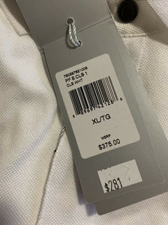 Neu mit Etikett: 375 $ Ralph Lauren Purple Label Herren-Poloshirt Weiß XL Italien