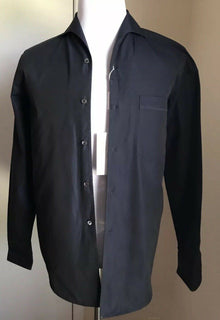Neues Salvatore Ferragamo Herren-Langarmhemd, Marineblau, Größe S, Italien