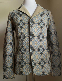 Neu mit Etikett: 4395 $ Giorgio Armani Herren Mantel Jacke Blazer Blau/Mehrfarbig 36 US/46 Eu