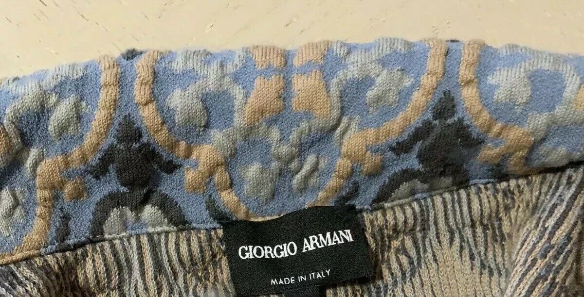 NWT $4395 Giorgio Armani Mens Coat Jacket Blazer Blue/Multicolor 36 US/46 Eu