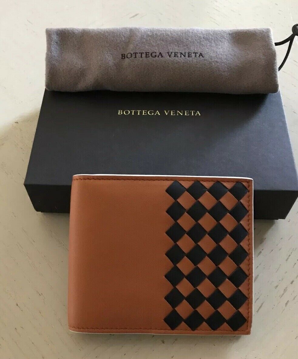 New Bottega Veneta Mens Wallet Orange/Black 113993 Italy