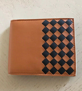 New Bottega Veneta Mens Wallet Orange/Black 113993 Italy