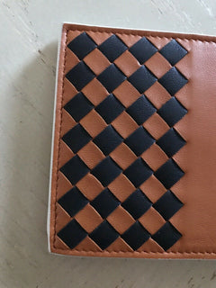 New Bottega Veneta Mens Wallet Orange/Black 113993 Italy
