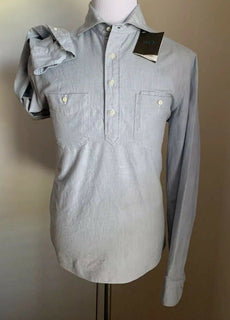 NWT $275 Eidos Napoli Herrenhemd Blau 42/16,5 Italien