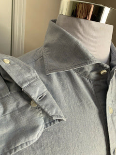 NWT $275 Eidos Napoli Herrenhemd Blau 42/16,5 Italien