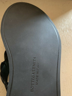 NIB $ 620 Bottega Veneta Männer Krokodil Flip Flop Sandale Schuhe Schwarz 7,5 US/40,5 E 