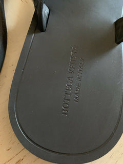 NIB $ 620 Bottega Veneta Männer Krokodil Flip Flop Sandale Schuhe Schwarz 7,5 US/40,5 E 