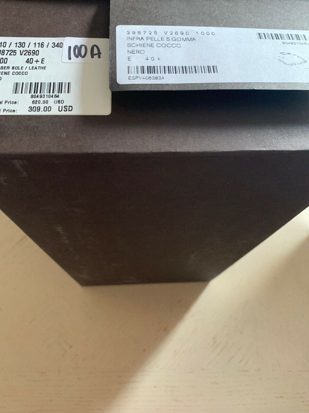 NIB $620 Bottega Veneta Men Crocodile Flip Flop Sandal Shoes Black 7.5 US/40.5 E