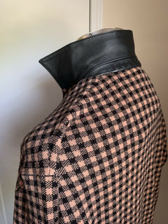 NWT $2700 Bottega Veneta Mens Cashmere/Leather Sweater Brown/Bla.M US ( 48 Eu )
