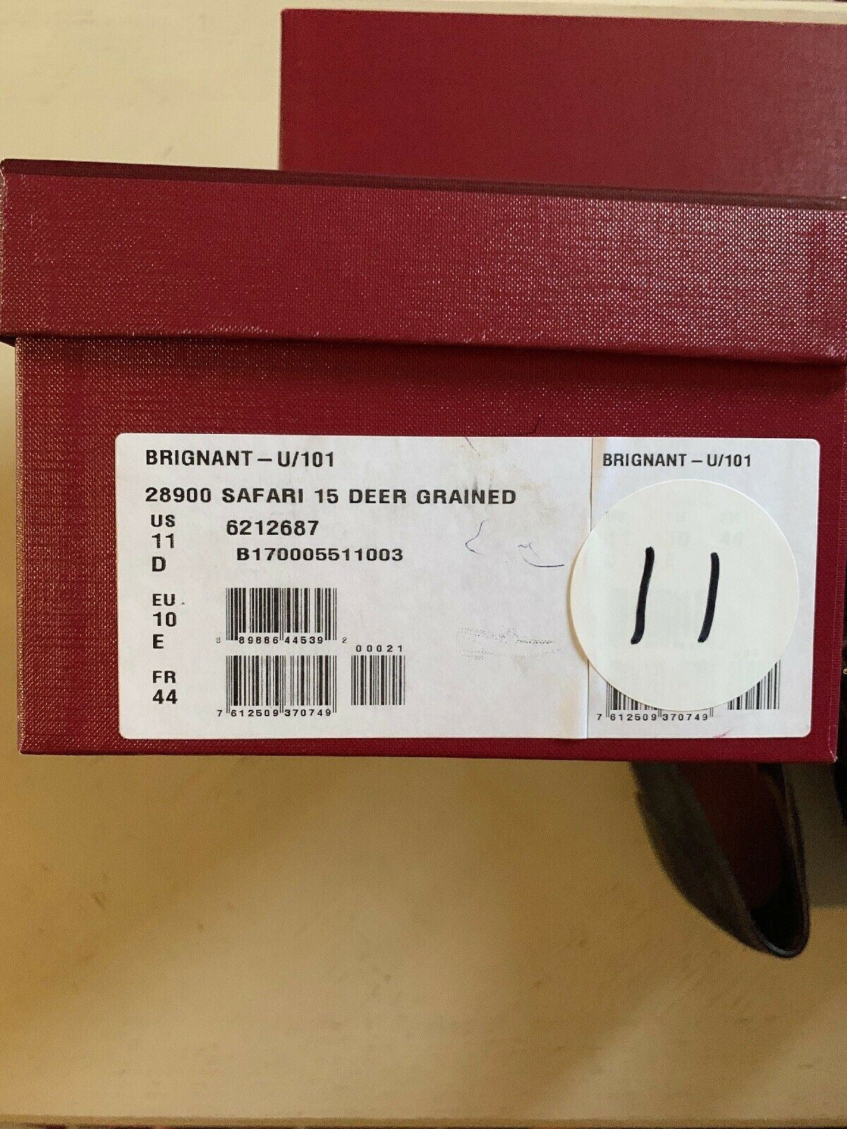 New $695 Bally Men Brignant Deerskin Leather Loafers Safari/DK Brown 11 US