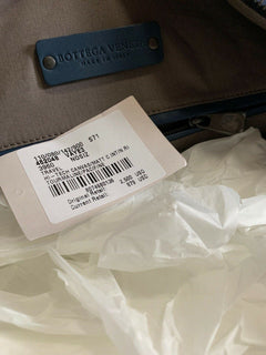 Neue Bottega Veneta Leder/Canvas Reisetasche DK Blue 422048 im Wert von 2500 $ Italien