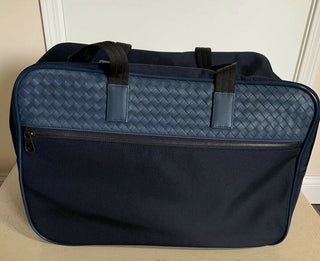 Neue Bottega Veneta Leder/Canvas Reisetasche DK Blue 422048 im Wert von 2500 $ Italien