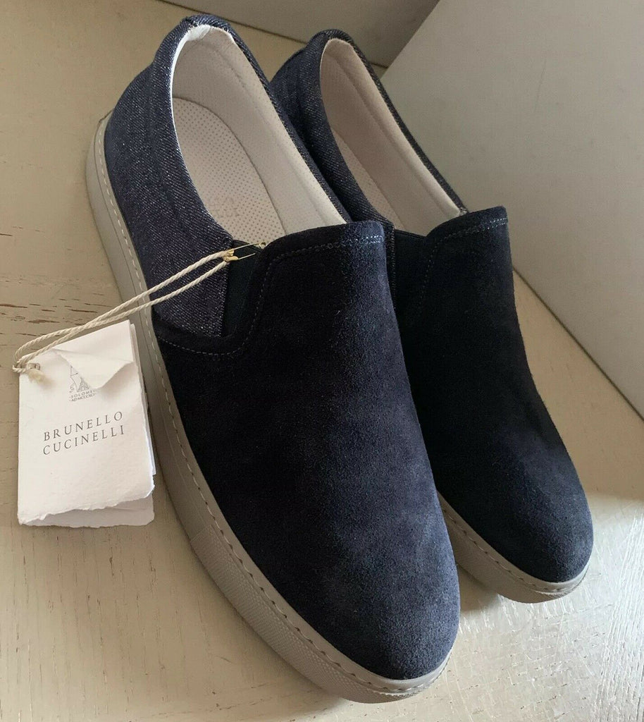 New $754 Brunello Cucinelli Men Sneakers/loafers Shoes Color Blue 9 US / 42 Eu
