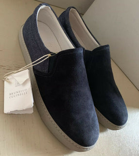New $754 Brunello Cucinelli Men Sneakers/loafers Shoes Color Blue 9 US / 42 Eu