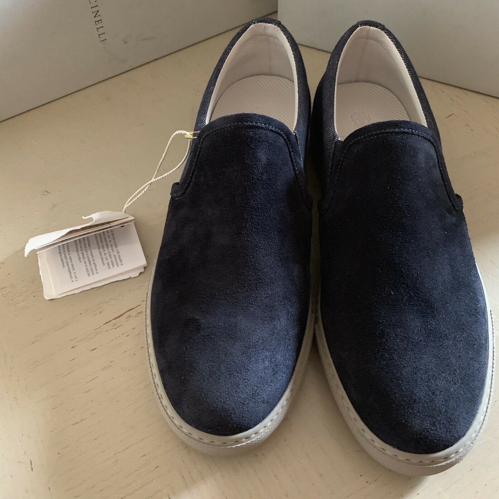 Новые мужские кроссовки/лоферы Brunello Cucinelli стоимостью 754 доллара США/42 ЕС Цвет Синий 9 США/42 ЕС