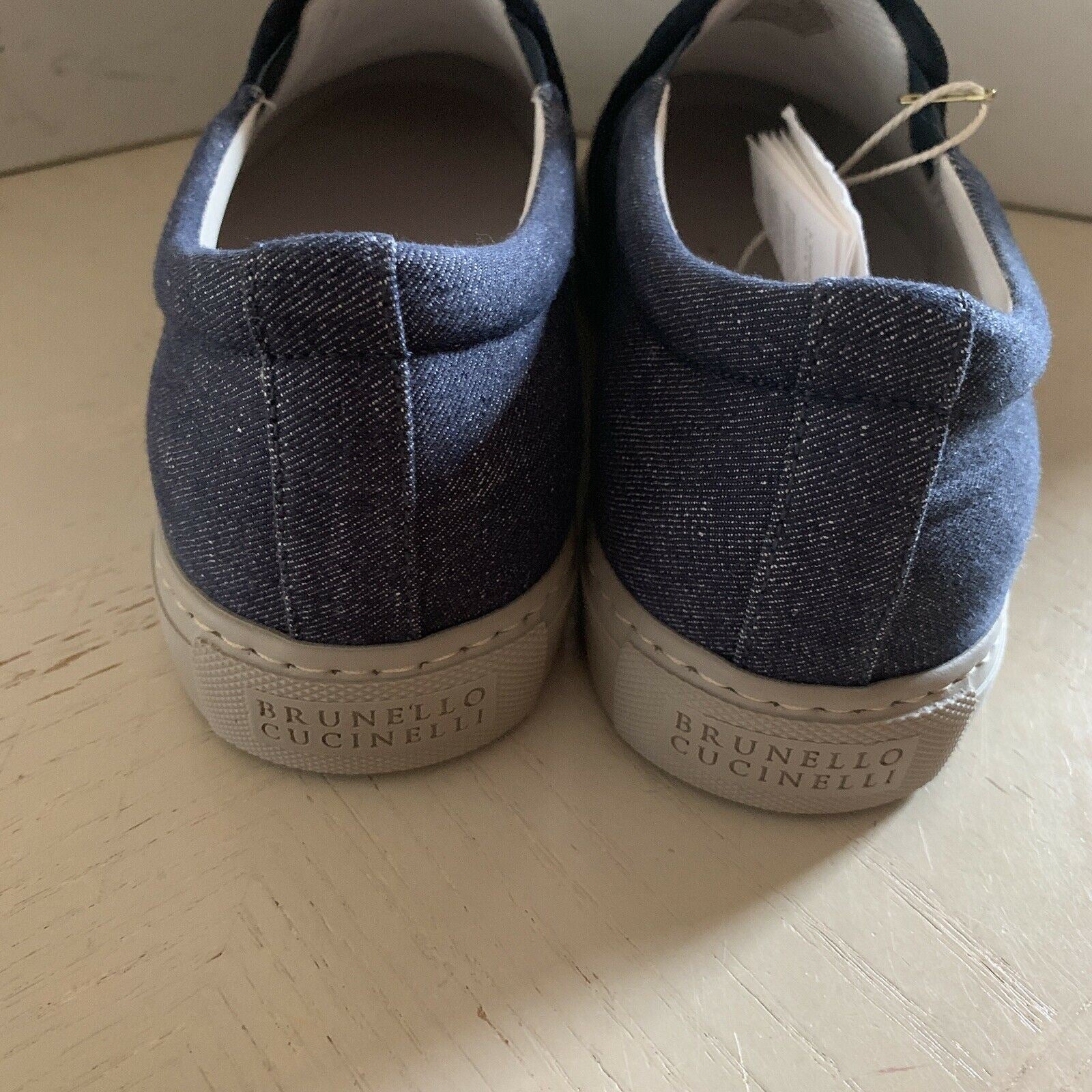 Neu $754 Brunello Cucinelli Herren Sneakers/Loafer Schuhe Farbe Blau 9 US / 42 Eu
