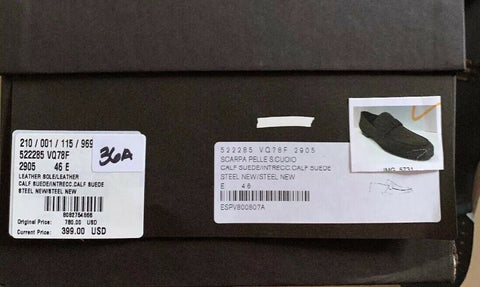 NIB $780 Bottega Veneta Herren Wildleder-Loafer-Schuhe Dunkelbraun 13 US (46 Eu) Ita 