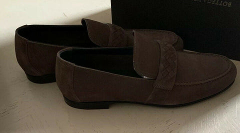 NIB $780 Bottega Veneta Herren Wildleder-Loafer-Schuhe Dunkelbraun 13 US (46 Eu) Ita 