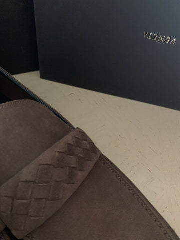 NIB $780 Bottega Veneta Herren Wildleder-Loafer-Schuhe Dunkelbraun 13 US (46 Eu) Ita 