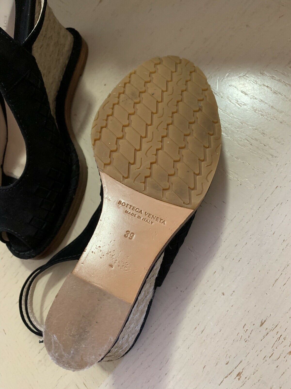 $990 Bottega Veneta Women’s Suede Shoes Sandal Black 9 US ( 39 Eu ) Italy