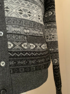 Neu mit Etikett: 1695 $ Ralph Lauren Purple Label Herren-Kaschmir-Cardigan-Pullover Grau L Italien
